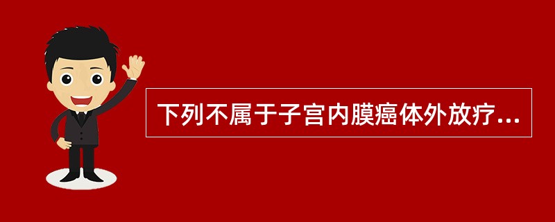 下列不属于子宫内膜癌体外放疗指征的是（）。