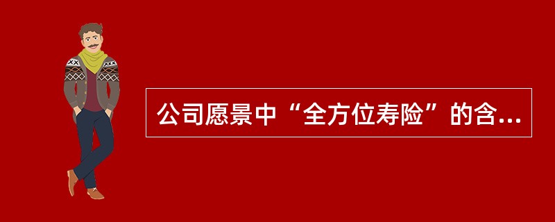 公司愿景中“全方位寿险”的含义是专注于打造寿险业务的核心竞争力和市场领先地位，建