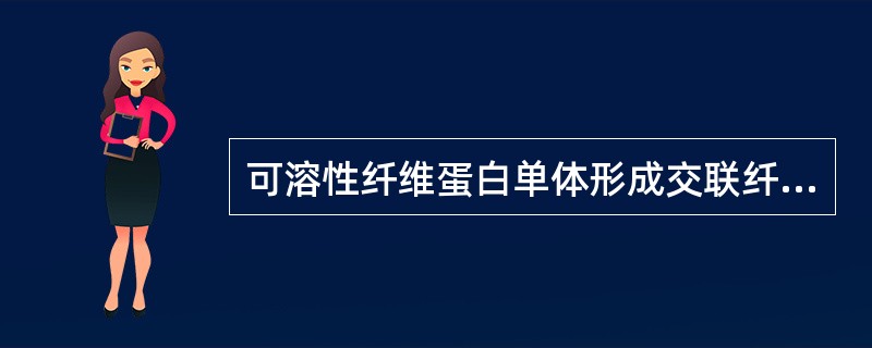 可溶性纤维蛋白单体形成交联纤维蛋白的过程中，参与的凝血因子是（）。