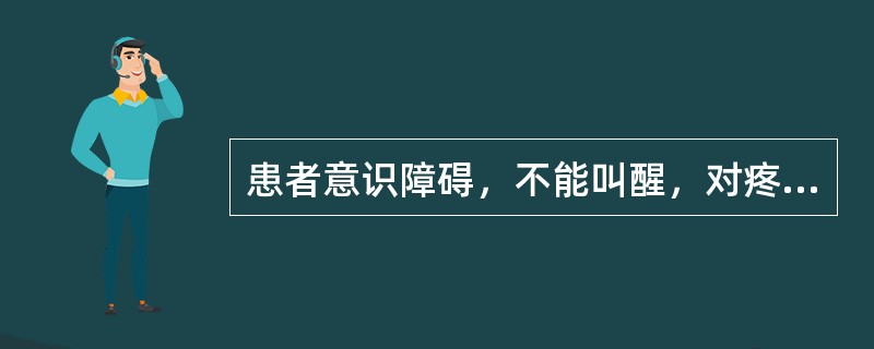 患者意识障碍，不能叫醒，对疼痛刺激有痛苦表情和防御反应，对光反射、角膜反射和吞咽