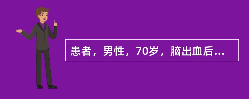 患者，男性，70岁，脑出血后3周，患者讲话不清，用Frenchay构音障碍评估该