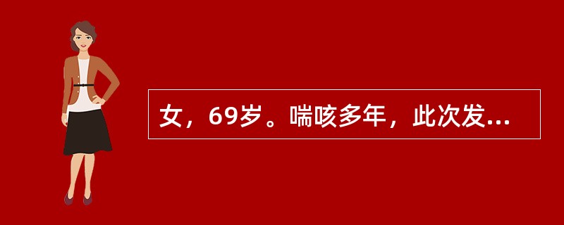 女，69岁。喘咳多年，此次发病又现面浮肢肿，腹部胀满有水，心悸，咳痰清稀，脘痞纳