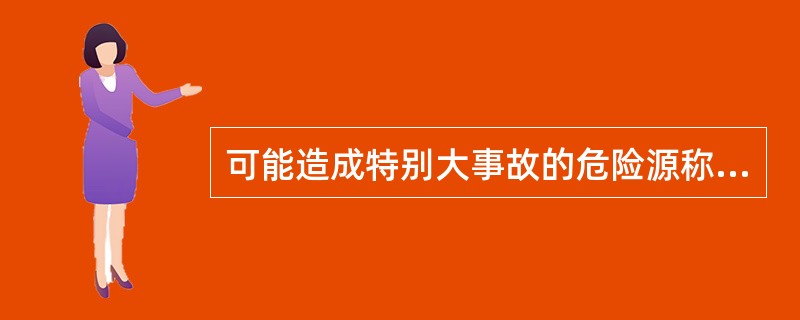 可能造成特别大事故的危险源称为（）。