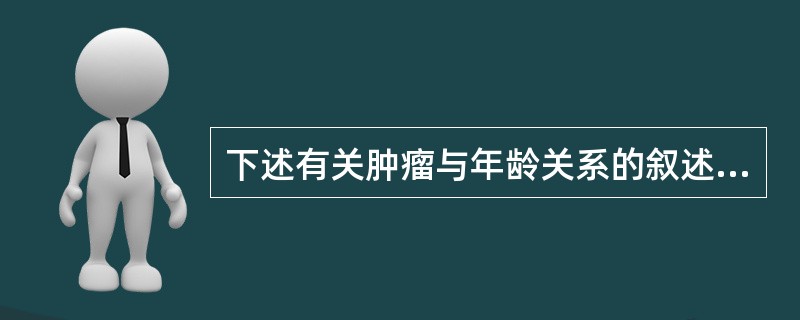 下述有关肿瘤与年龄关系的叙述中，不恰当的是（）