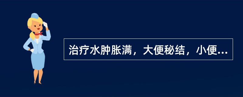 治疗水肿胀满，大便秘结，小便不利，首选的药物是（）