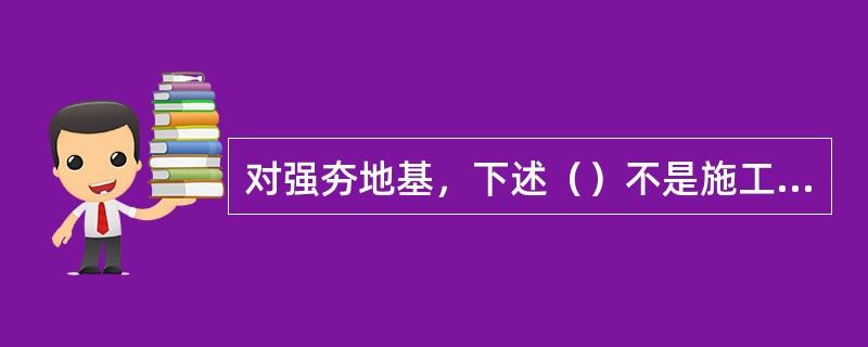 对强夯地基，下述（）不是施工中检查的项目。（）