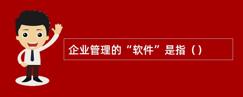 企业管理的“软件”是指（）