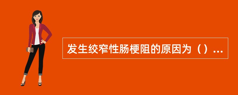 发生绞窄性肠梗阻的原因为（），（），（）等。