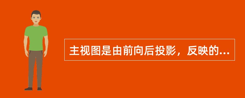 主视图是由前向后投影，反映的是（）的视图。