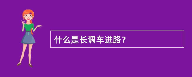 什么是长调车进路？