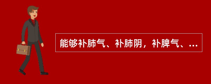 能够补肺气、补肺阴，补脾气、补脾阴，补肾固涩的药（）