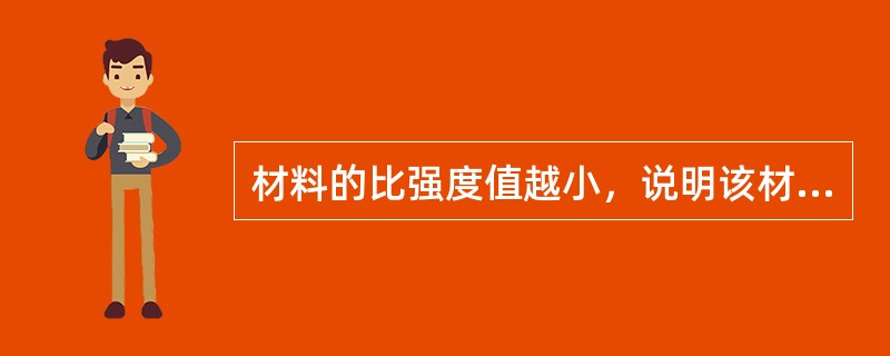 材料的比强度值越小，说明该材料愈是轻质高强。（）