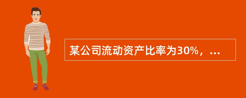 某公司流动资产比率为30%，固定资产比率为50%，则流动资产与固定资产的比率为（