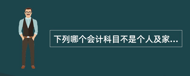 下列哪个会计科目不是个人及家庭资产负债表的内容？（）