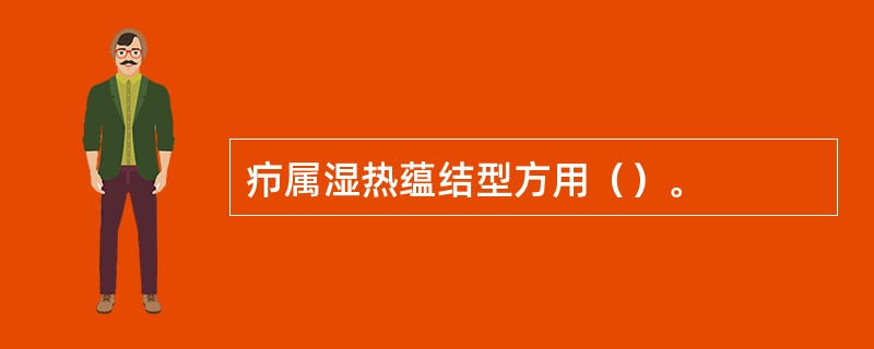 疖属湿热蕴结型方用（）。