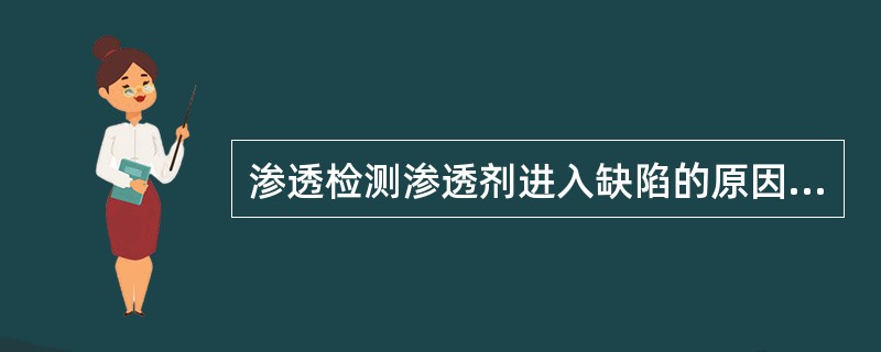 渗透检测渗透剂进入缺陷的原因是缺陷内存在引力。（）