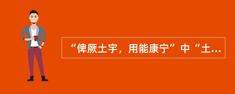 “俾厥土宇，用能康宁”中“土宇”意思是（）