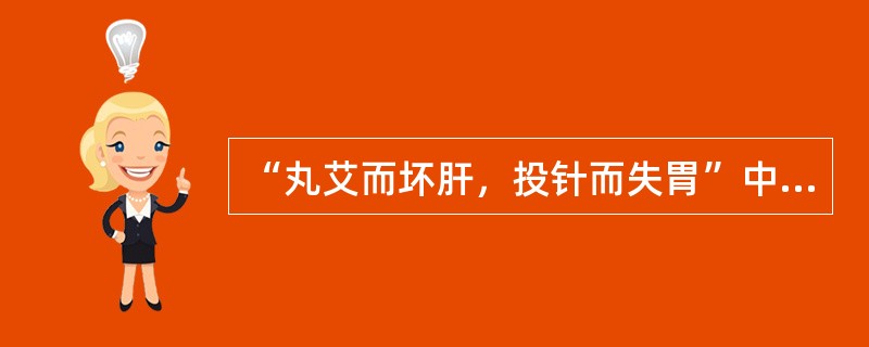 “丸艾而坏肝，投针而失胃”中“丸艾”的意思是（）