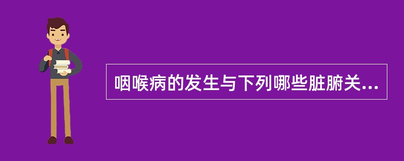 咽喉病的发生与下列哪些脏腑关系密切？（）