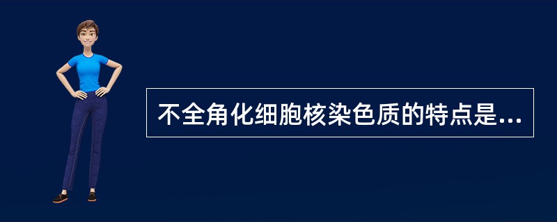 不全角化细胞核染色质的特点是（）。