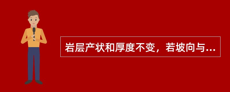 岩层产状和厚度不变，若坡向与倾向相同，当坡角越接近倾角时，则露头宽度（）