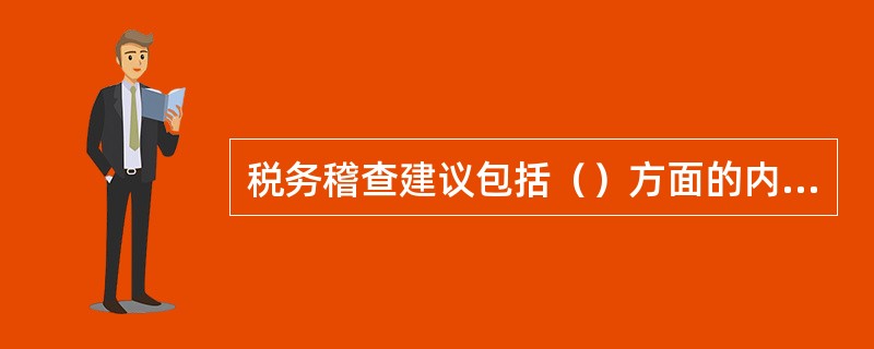 税务稽查建议包括（）方面的内容。