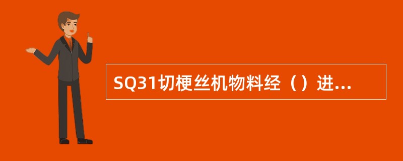 SQ31切梗丝机物料经（）进入由上、下排链的同步运动下，物料被送到刀门。