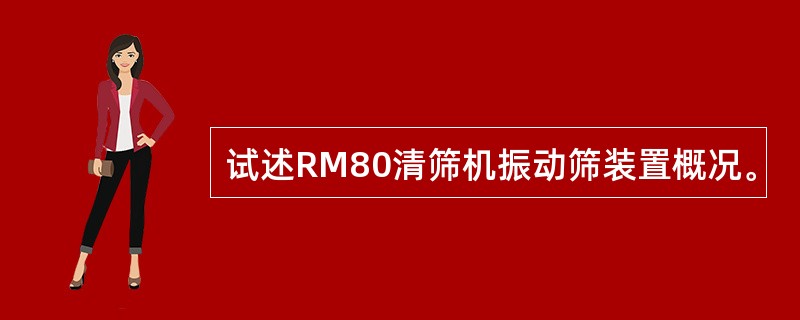 试述RM80清筛机振动筛装置概况。