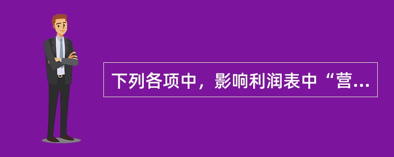 下列各项中，影响利润表中“营业利润”项目填列的有（）