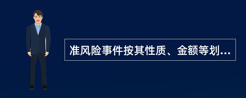 准风险事件按其性质、金额等划分为（）三个等级。