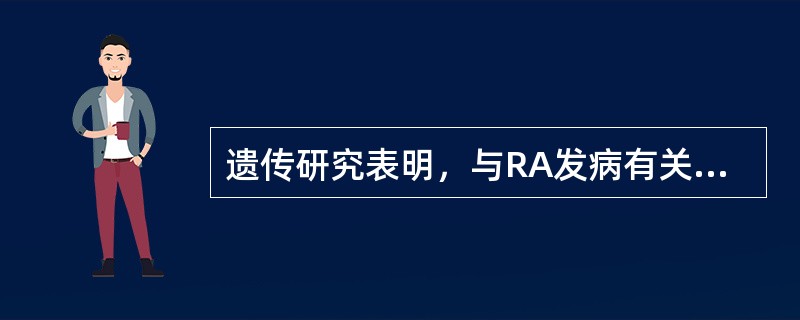 遗传研究表明，与RA发病有关的基因包括（）