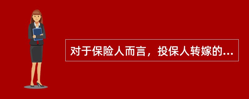 对于保险人而言，投保人转嫁的风险（）直接决定着其能否承保与如何承保。