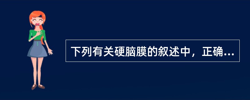 下列有关硬脑膜的叙述中，正确的有（）