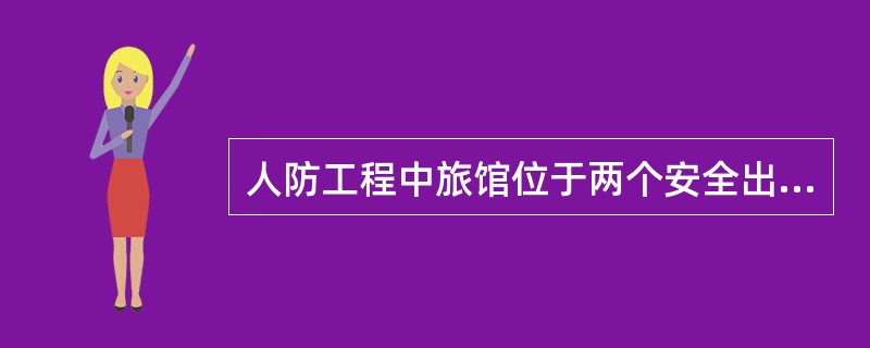 人防工程中旅馆位于两个安全出口之间的疏散门至最近安全出口的最大距离应为（）m。