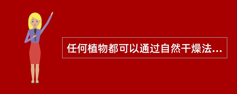 任何植物都可以通过自然干燥法，获得干燥花。