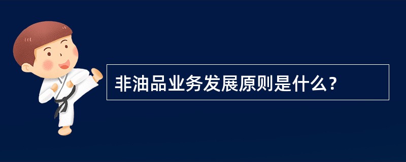 非油品业务发展原则是什么？