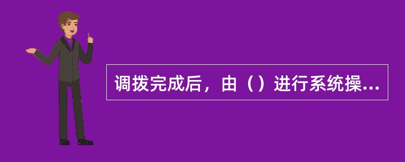 调拨完成后，由（）进行系统操作。