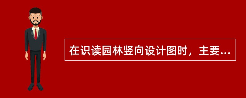 在识读园林竖向设计图时，主要应从（）等几个方面顺序进行识读。