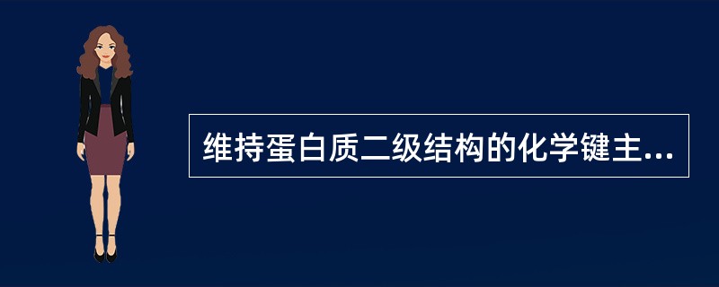 维持蛋白质二级结构的化学键主要为（）。