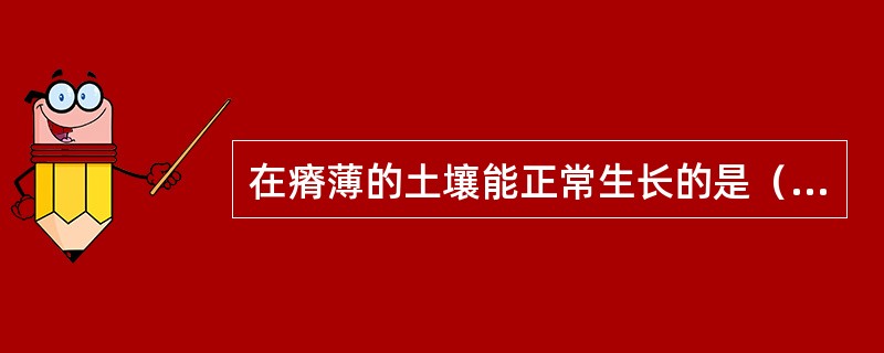 在瘠薄的土壤能正常生长的是（）。