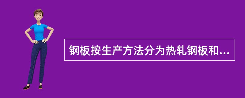 钢板按生产方法分为热轧钢板和（）钢板。