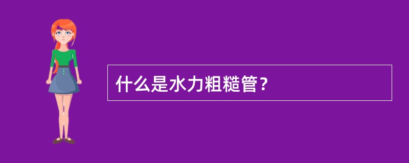 什么是水力粗糙管？