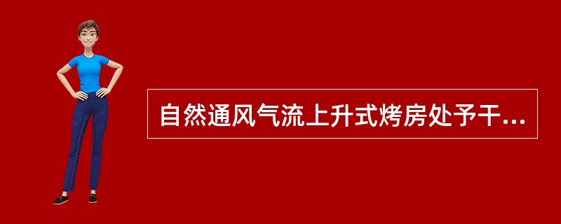 自然通风气流上升式烤房处予干筋期，温湿度分布呈现的规律是（）