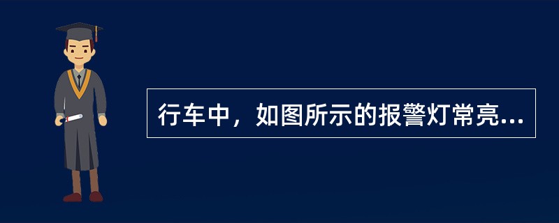 行车中，如图所示的报警灯常亮表示（）。