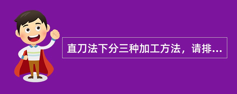 直刀法下分三种加工方法，请排除以下其中一种，应排除的是（）