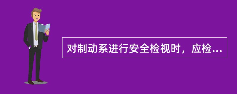 对制动系进行安全检视时，应检查制动管路有无漏油或漏气现象。