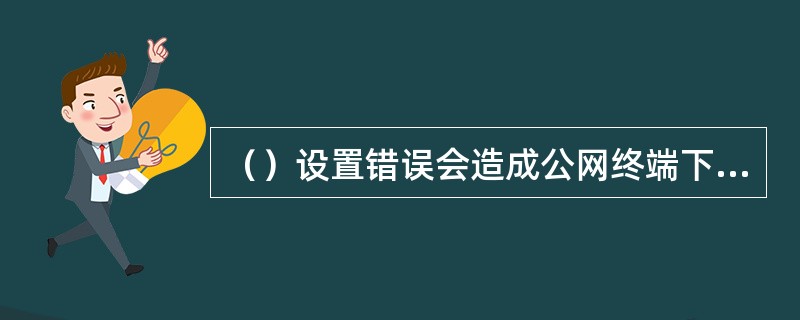 （）设置错误会造成公网终端下线。