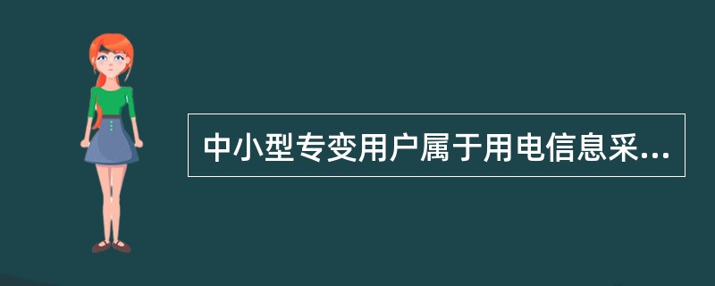 中小型专变用户属于用电信息采集系统A类采集数据模型。