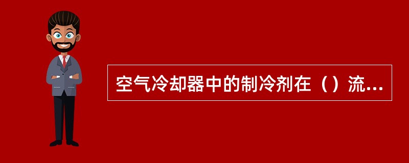 空气冷却器中的制冷剂在（）流动，通过管壁与空气进行热交换。