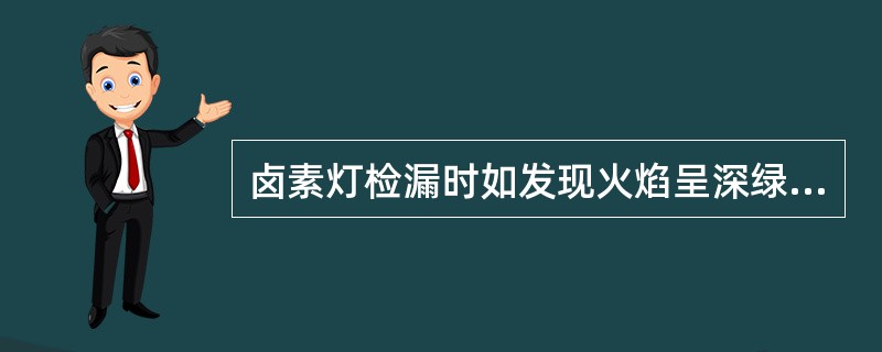 卤素灯检漏时如发现火焰呈深绿色或蓝色说明泄漏严重，为查明漏点，可用（）进一步检漏